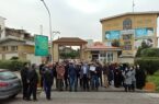 تجمع مسالمت آمیز فرهنگیان گلستانی مقابل ساختمان آموزش و پرورش